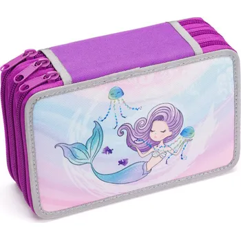 Penál Školní penál třípatrový Stil Sleepy Mermaid