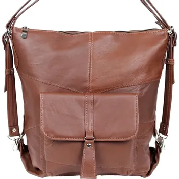 Kabelka Sikora Dámská kožená kabelka - batůžek Ela hnědá