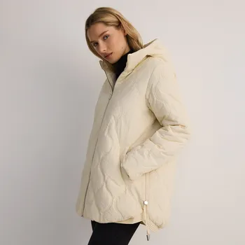 Dámský kabát Reserved - Prošívaná bunda oversized - tělová - 7930B-02X - 7930B-02X-XS