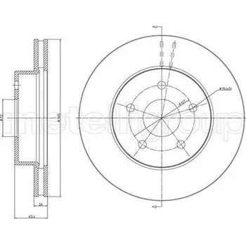 Brzdový kotouč Brzdový kotouč METELLI 23-0696C