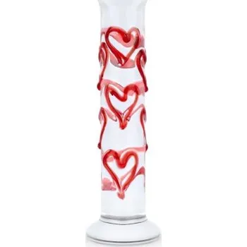 Dildo GILDO - Glass G-Spot/Prostate Dildo with Hearts No. 30