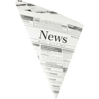 Jednorázové nádobí kornout na hranolky nepromastitelný - 325x230x230 mm (300 ks/balení)