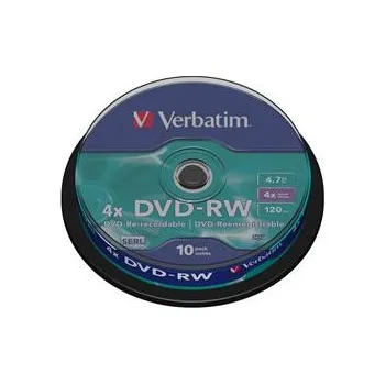 PC skříň VERBATIM DVD-RW(10-Pack)Spindle4x/DLP/4.7GB
