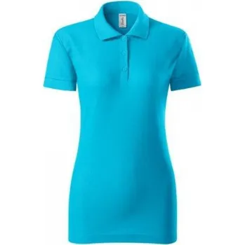 Dámské tričko PICCOLIO Lehce vypasovaná dámská směsová 65/35 polokošile Joy Piccolio 170 g/m Barva: modrá tyrkysová, Velikost: XL