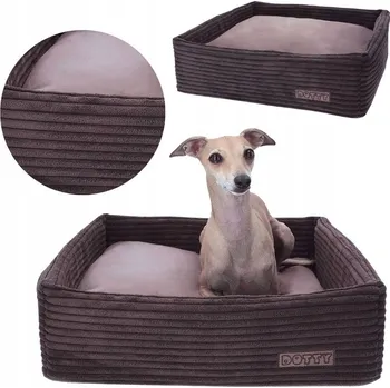 Pelíšek pro psa Pelíšek pro pro kočky , pohovka pro psy, DOTTY - čokoládově hnědá - S
