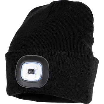 Čepice 4Home Čepice s čelovkou Lumos černá