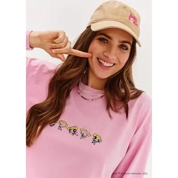 Dámská mikina NAOKO Mikina Bubbles in Bloom Růžová Regular Fit S_M