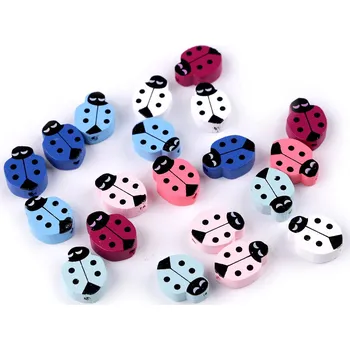 Korálek Dřevěné korálky beruška 14x19 mm Varianta: mix, Balení: 20 ks