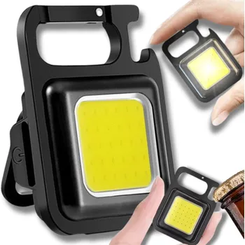 COB LED PŘÍVĚSEK NA KLÍČE KLÍČE MAGNET SVÍTILNA, USB OTEVÍRAČ
