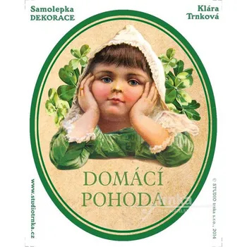 samolepka Dekorační samolepky - Domácí pohoda, zelená holčička
