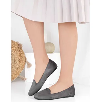 Dámské baleríny BAOLIKANG Šedé semišové baleríny E858-3G Velikost: 41