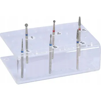 Fréza Stojan na 24 frézy + sada fréz na kůžičky 6 ks pro kombinovanou manikúru