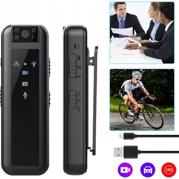 IP kamera Mini kamera NCRealher, mini tělová kamera Full HD (1920 x 1080)