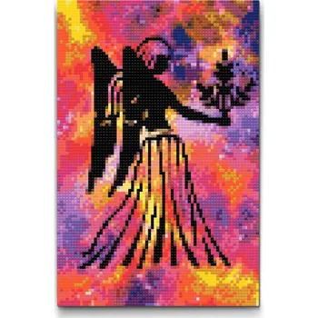 Diamantové malování Diamantové malování - Znamení zvěrokruhu - Panna Velikost: 20x30cm, Rámování: Pouze srolované plátno, Diamanty: Kulaté