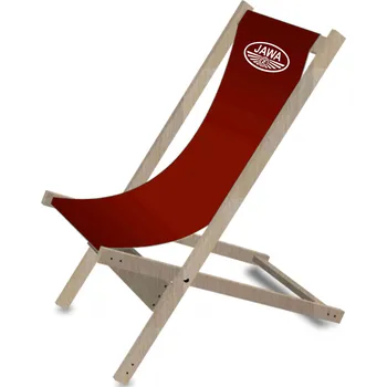 Zahradní lehátko Lehátko JAWA s červenou látkou - BEZ POLOHOVÁNÍ
