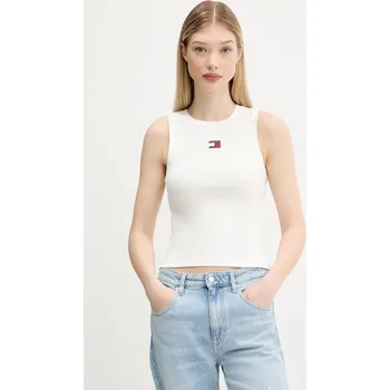 Top Tommy Jeans DW0DW20896 bílá 00X, vel. S