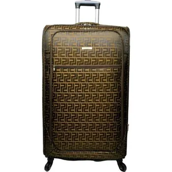 Střední cestovní kufr na 4 kolečkách s expandérem 60 l S209 hnědá
