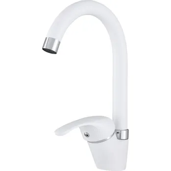 Vodovodní baterie Gamma Rio, vysoká dřezová baterie h-275, bílá, GMA-BRIO-WH