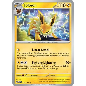 Sběratelská karetní hra Jolteon MEW 135/165 - holo