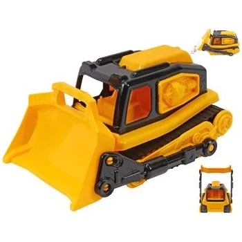 autíčko MikroTrading Buldozer žlutý 31cm volný chod 24m+ v síťce