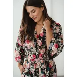 Milk & Love Těhotenský župan s kapsami Garden s přídavkem lnu Velikost: S