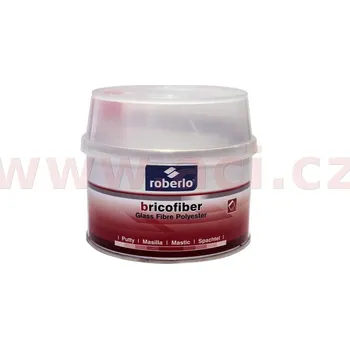 Tmel BRICOFIBER (RESINPLAST) polyesterový tmel se skelným vláknem (+1 tužidlo, +2 stěrky) ROBERLO 0,4 Kg