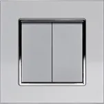 Elhard Royal Glass Elegant YE5305S vypínač č.5 - sklo, stříbrný - komplet