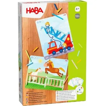 Dřevěná hračka Haba Dřevěná hračka přiřazování barevných tyčinek s předlohami Stabix