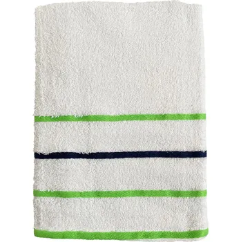 Top textil Osuška Pruhy světle zelené/modrý 70x130 cm bílá