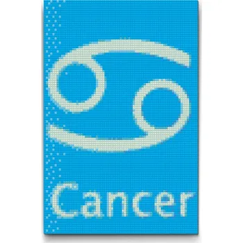 Diamantové malování Diamantové malování - Znamení zvěrokruhu - Cancer Velikost: 20x30cm, Rámování: Pouze srolované plátno, Diamanty: Čtvercové