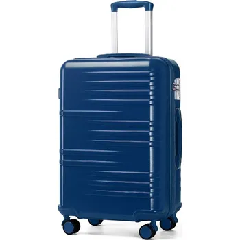 British Traveller K2391L Kufr spinner 64cm Modrá Navy ABS