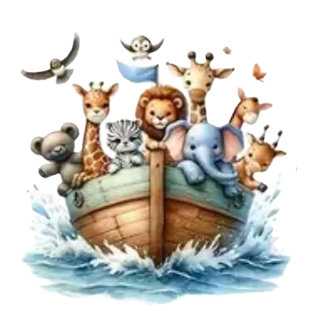 Nažehlovací obrázek - Archa se zvířátky XI (10,0 x 9,7 cm)