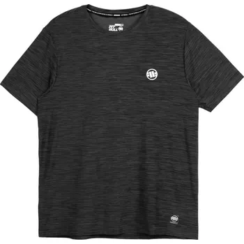 Pánské tričko PitBull West Coast - triko casual sport MALL LOGO černý melír Barva: Černá, Vel: L