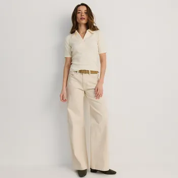 Dámské džíny Reserved - Rovné džíny s vysokým pasem - tělová - YT352-02J - YT352-02J-42