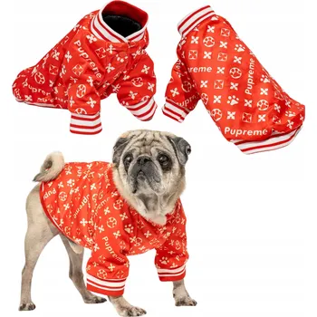 Obleček pro psa Streetwearová bomber mikina pro psa PUPREME XXL Červená