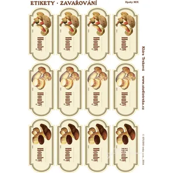 Samolepící etiketa Samolepící etikety - Houby