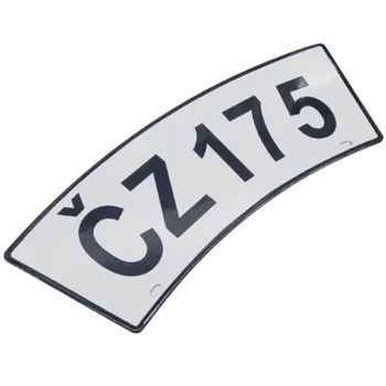 SPZ TABULKA NA PŘEDNÍ BLATNÍK ČZ PŘEDVÁLEČNÁ PROVEDENÍ SPZ TABULKY: bílá s černým rámečkem a nápisem ČZ 250