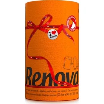 Papírová utěrka Renova Papírové kuchyňské utěrky 2vrstvé oranžové 1 ks