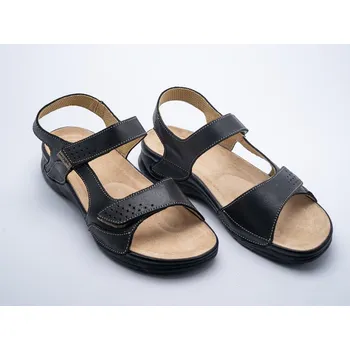 Dámská zdravotní obuv Medistyle Zdravotní dámský sandál VĚRA-černý Barva: černá, Velikost: 38