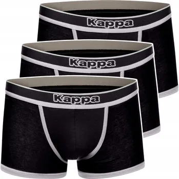 Pánské spodní prádlo K1231 vel. XL PÁNSKÉ ORIGINÁLNÍ BOXERKY KAPPA PREMIUM 3-balení ČERNÉ
