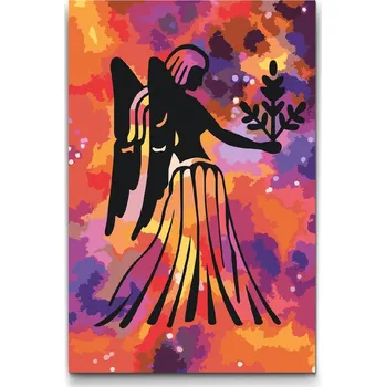 Malování podle čísel - Znamení zvěrokruhu - Panna Velikost: 20x30cm, Rámování: Pouze srolované plátno