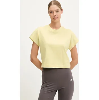 Dámské tričko Bavlněné tričko adidas ALL SZN JJ1239 žlutá 10X, vel. M