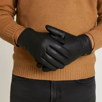 Čepice Scotch & Soda Mayra Pánské kožené rukavice 169458-0008, vel. M