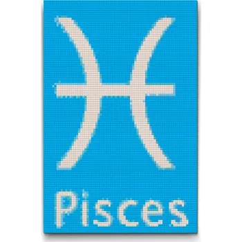 Diamantové malování Diamantové malování - Znamení zvěrokruhu - Pisces Velikost: 20x30cm, Rámování: Pouze srolované plátno, Diamanty: Čtvercové