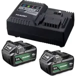 UC18YSL3WKZ Sada akumulátorů a nabíječky 18V/2x5,0 Ah HiKOKI