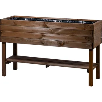 Vyvýšený záhon dobar Vyvýšený záhon s policí