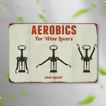 Plechová cedule BAF Kovová nástěnná cedule AEROBICS 30 x 20 cm