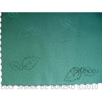ubrus Tmavě zelený ubrus s lístečky TCZZ-8 - obdélník 140 x 210 cm