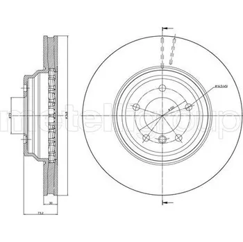 Brzdový kotouč Brzdový kotouč METELLI 23-0874C