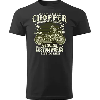 Pánské tričko Grooters Tričko pro motorkáře - West coast chopper Barva: Černá, Velikost: M